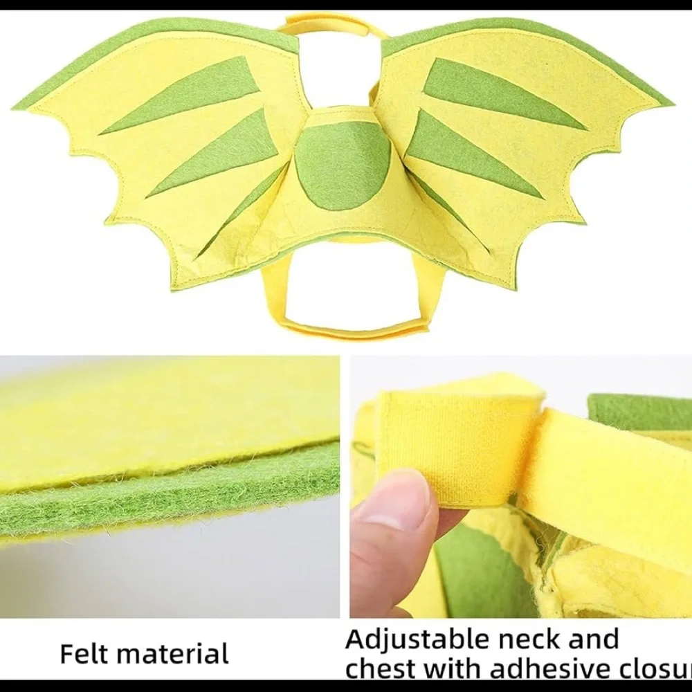 Green Dinosaur Wings Cat Costume - Picture 5 of 5